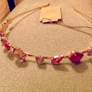 a new day headband tiara pinks and champagne stones gold band GORGEOUS GLAM